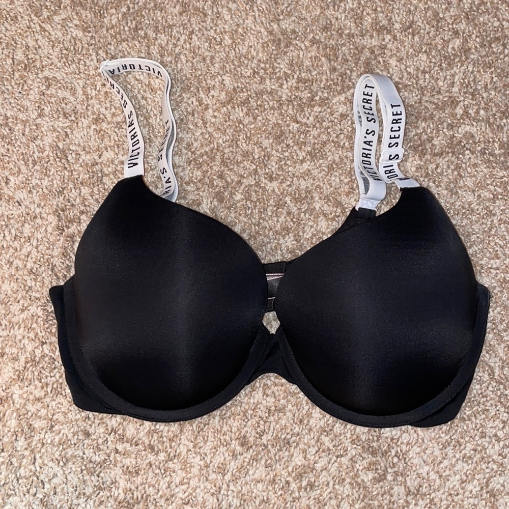 Black Full Coverage Push Up T-Shirt Bra